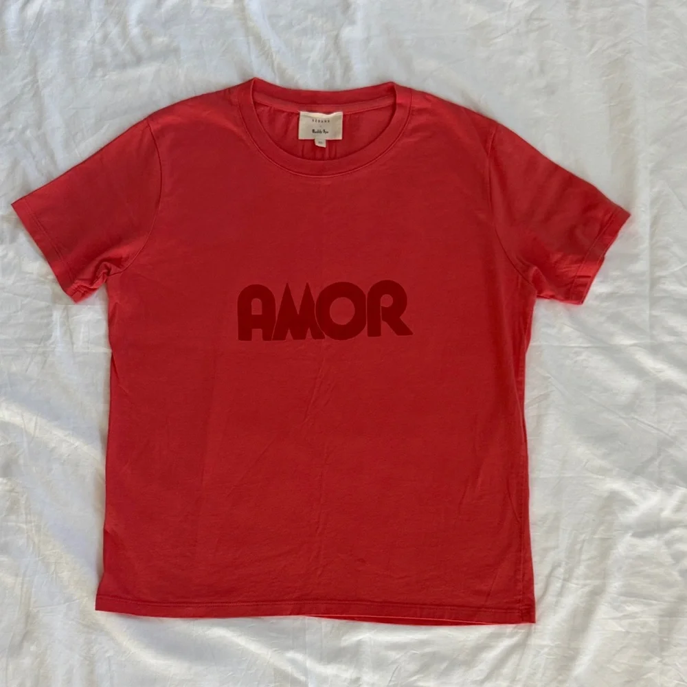 Sézane x Maddie Nye t-shirt Amor Sz XS - Picture 1 of 6